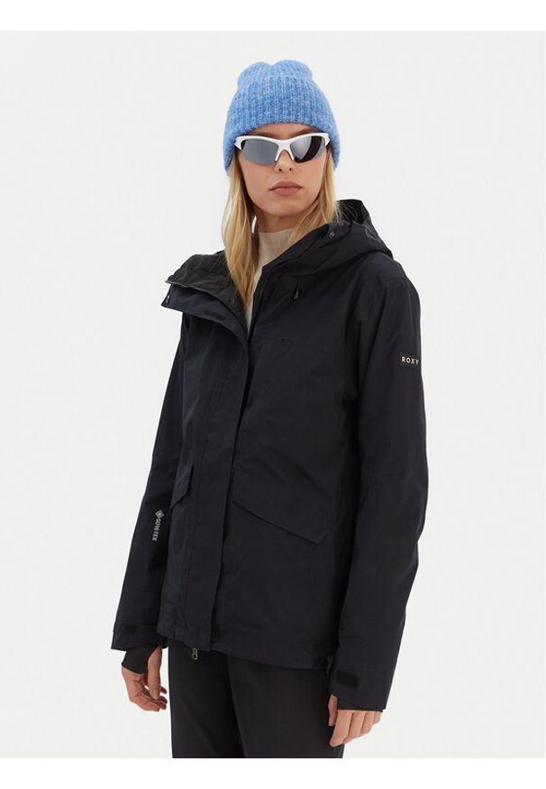 Roxy Kurtka narciarska Gore-Tex Stormday ERJTJ03507 Czarny Tailored Fit. Kolor: czarny. Materiał: syntetyk. Technologia: Gore-Tex. Sport: narciarstwo