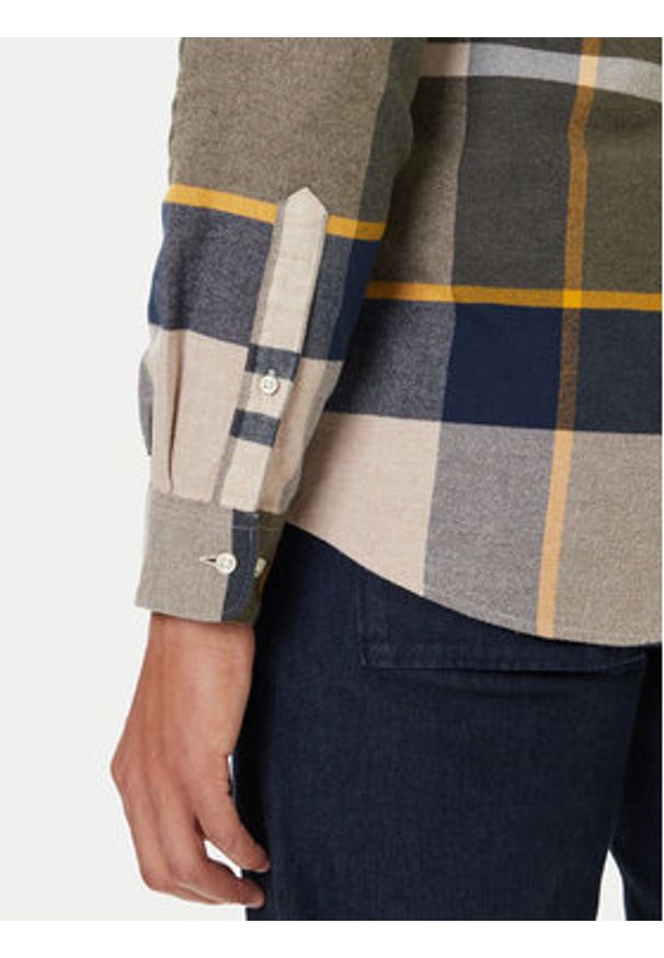 Barbour Koszula Iceloch MSH4994TN16 Zielony Tailored Fit. Kolor: zielony. Materiał: bawełna