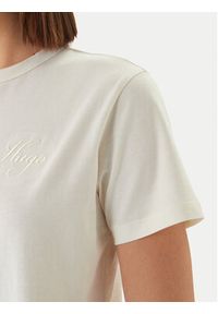 Hugo - HUGO T-Shirt Damacia_7 50561233 Écru Regular Fit. Materiał: bawełna #2