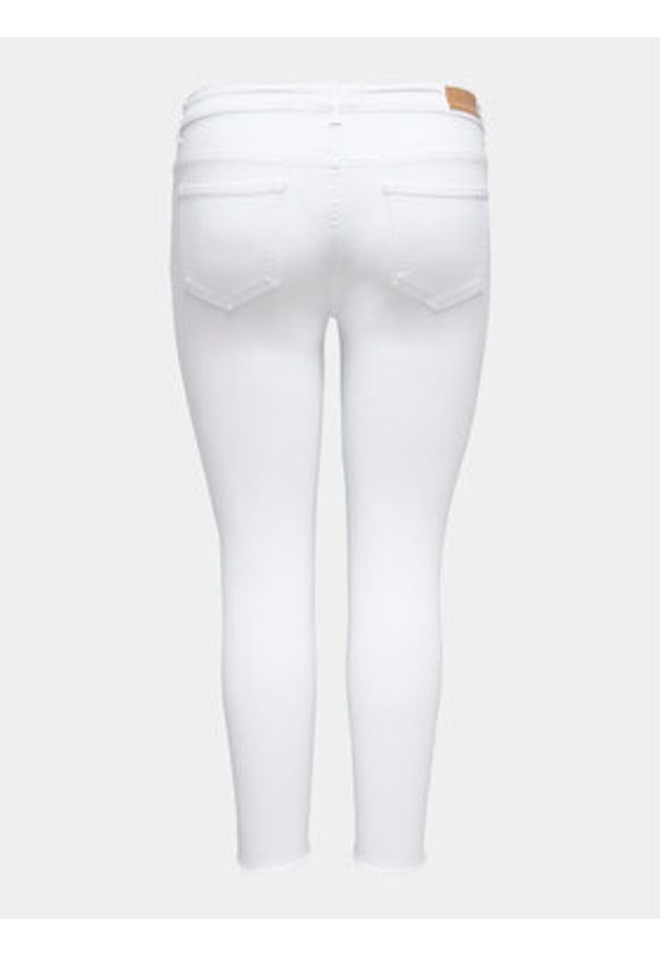 ONLY Carmakoma Jeansy Willy 15176825 Biały Skinny Fit. Kolor: biały