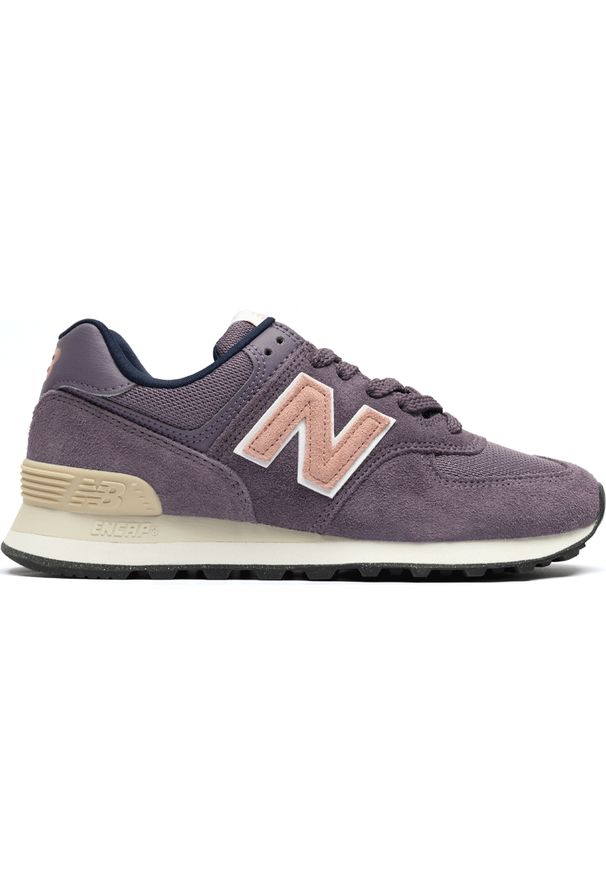 Buty damskie New Balance WL574TP2 – fioletowe. Kolor: fioletowy. Materiał: guma, skóra, dresówka, bawełna, materiał, syntetyk. Szerokość cholewki: normalna. Model: New Balance 574