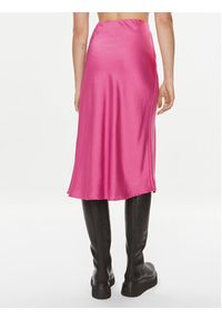 YAS Spódnica midi 26024213 Różowy Regular Fit. Kolor: różowy. Materiał: syntetyk #4