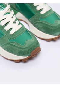 Big-Star - Sneakersy damskie z zamszowymi wstawkami zielone NN274960 301. Kolor: zielony. Materiał: zamsz #5
