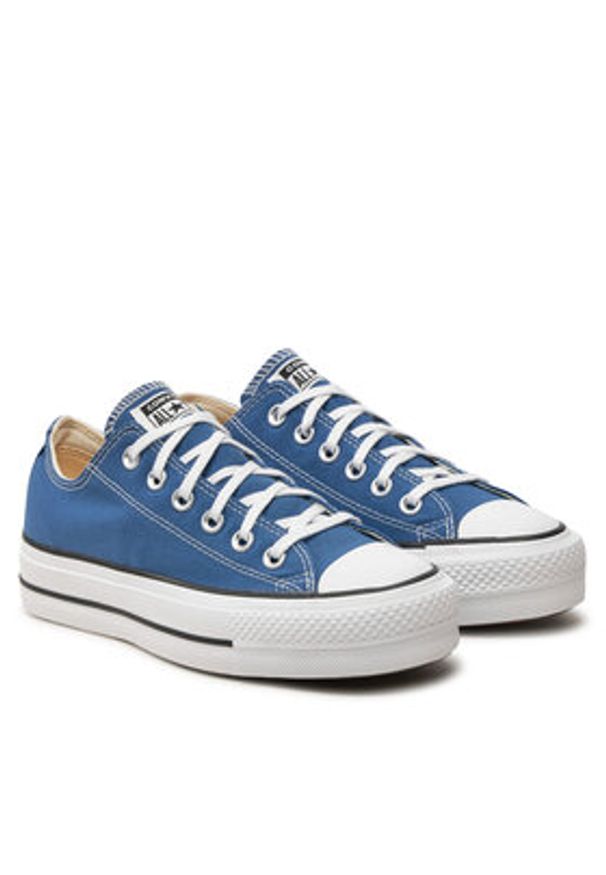 Converse Trampki Chuck Taylor All Star Lift Platform Ox A08289C Granatowy. Kolor: niebieski. Materiał: materiał. Obcas: na platformie