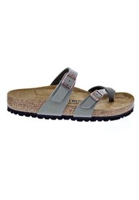 Klapki damskie Birkenstock Mayari. Kolor: szary. Materiał: syntetyk, materiał. Sport: turystyka piesza