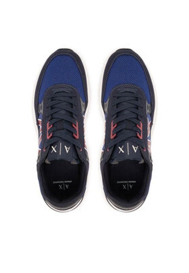 Armani Exchange Sneakersy XUX090 XV276 MZ253 Granatowy. Kolor: niebieski. Materiał: materiał
