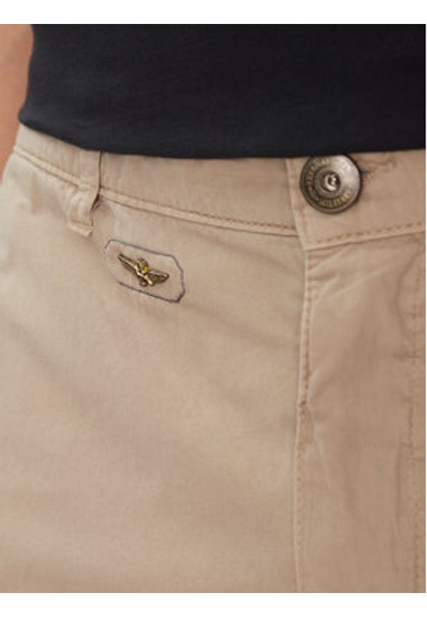 Aeronautica Militare Szorty materiałowe 251BE066CT1122 Beżowy Regular Fit. Kolor: beżowy. Materiał: bawełna