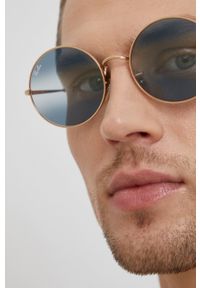 Ray-Ban Okulary przeciwsłoneczne 0RB1970 kolor złoty. Kształt: okrągłe. Kolor: złoty #3