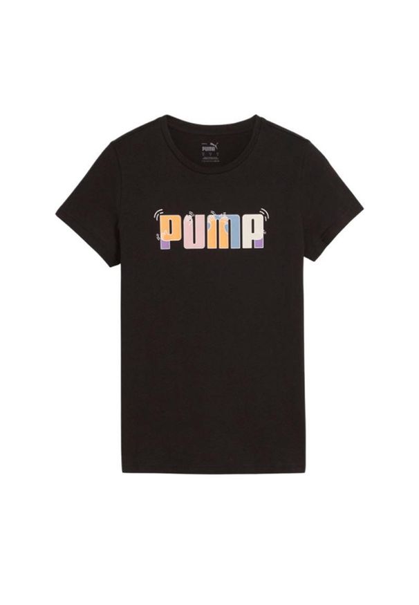 Puma - Koszulka damska PUMA ESS+ Graphic Tee. Kolor: czarny