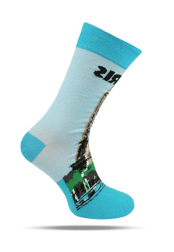 His Story - Skarpetki Bawełniane - Tematyczne - Paryż, Wieża Eiffla. Kolor: niebieski. Materiał: elastan, bawełna, poliamid