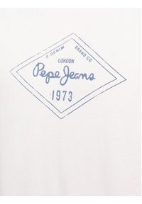 Pepe Jeans T-Shirt Wesley PM509123 Biały Regular Fit. Kolor: biały. Materiał: bawełna