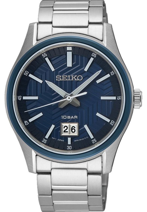 Zegarek Seiko Zegarek męski Seiko SUR559P1 srebrny. Kolor: srebrny
