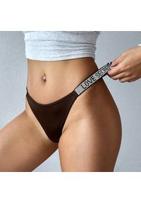 Intica - Stringi sportowe z cyrkoniami do codziennego użytku Dorolisa. Kolor: brązowy. Materiał: materiał