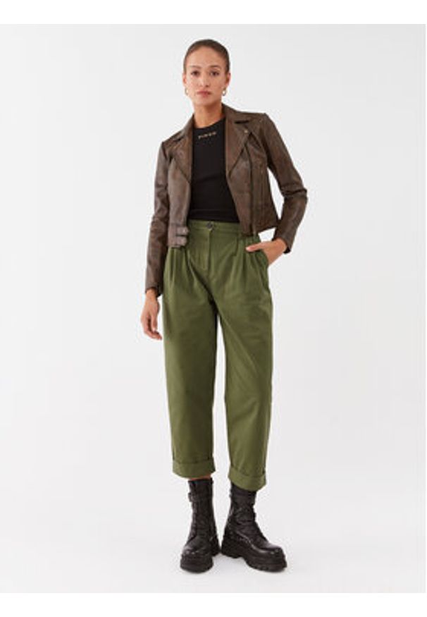 Pinko Jeansy Pista 100239 A0D5 Zielony Boyfriend Fit. Kolor: zielony