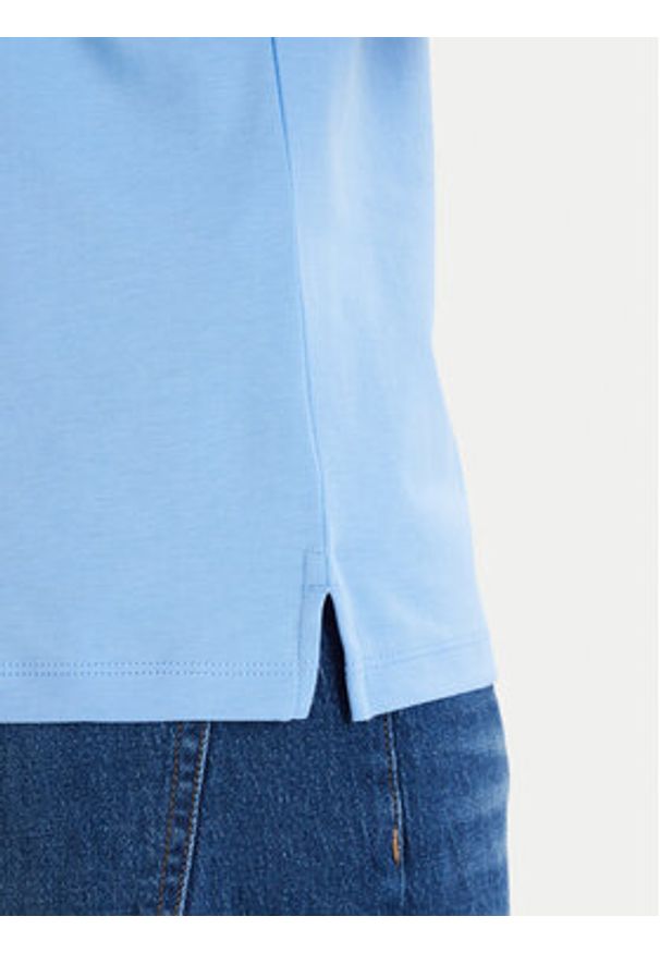 Calvin Klein Polo LV04LB276G Błękitny Regular Fit. Typ kołnierza: polo. Kolor: niebieski. Materiał: bawełna