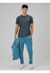 4f - 4F Koszulka treningowa regular szybkoschnąca męska - szara M. Kolor: szary. Materiał: skóra, materiał. Sport: fitness #2