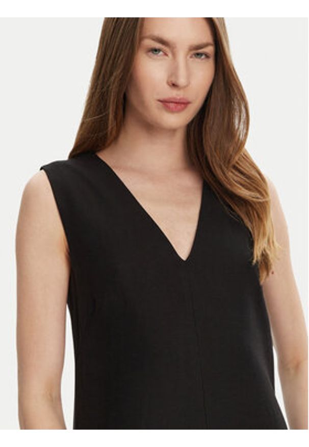 Weekend Max Mara Sukienka codzienna Egoista 2515221072 Czarny Regular Fit. Okazja: na co dzień. Kolor: czarny. Materiał: wiskoza, len. Typ sukienki: proste. Styl: casual