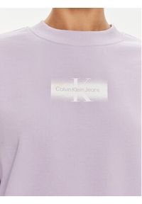 Calvin Klein Jeans Bluza Faded Monologo J20J223537 Fioletowy Regular Fit. Kolor: fioletowy. Materiał: syntetyk, bawełna #4