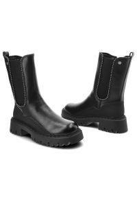 Czarne Botki Filippo Ocieplane Buty Damskie. Okazja: na spacer, na co dzień, na spotkanie biznesowe. Kolor: czarny. Materiał: skóra ekologiczna, futro, syntetyk. Szerokość cholewki: normalna. Obcas: na obcasie. Styl: casual, elegancki, biznesowy. Wysokość obcasa: niski #6