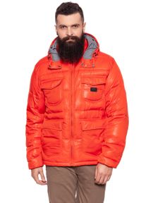 Lee - KURTKA ZIMOWA LEE LOCO PUFFA LAVA RED L87NWSAF. Materiał: puch. Sezon: zima