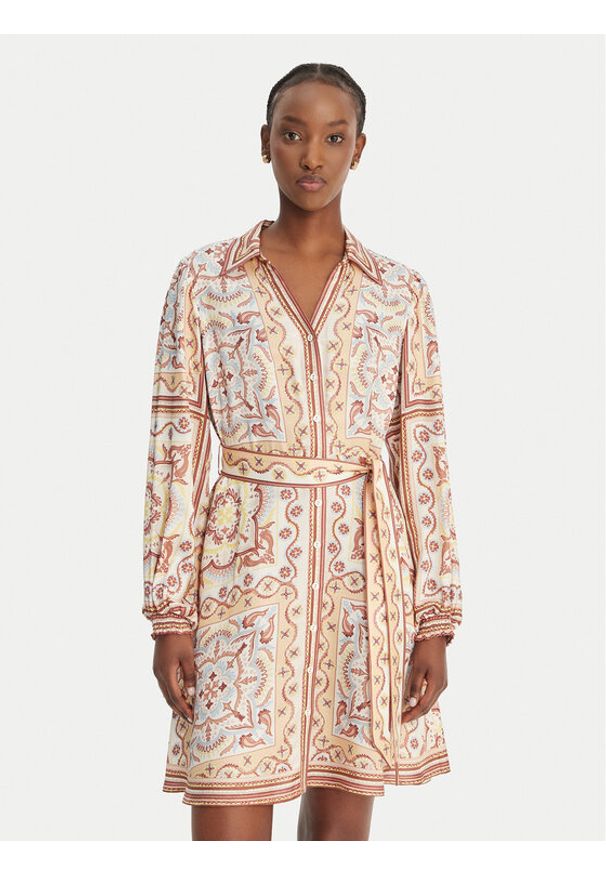 Hale bob - Hale Bob Sukienka koszulowa with silk Arlo 5ZTM670A Beżowy Regular Fit. Kolor: beżowy. Materiał: wiskoza. Typ sukienki: koszulowe