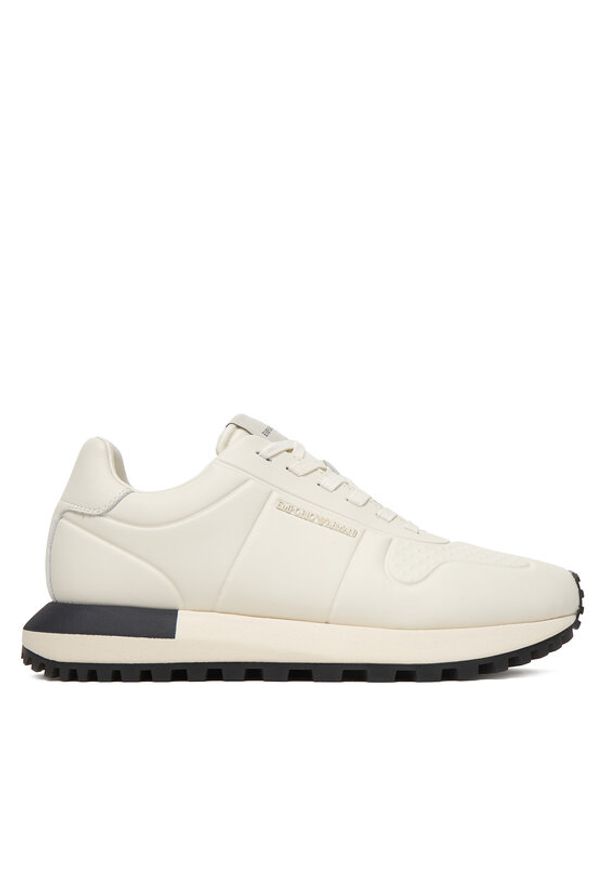 Emporio Armani Sneakersy EM003740 AF19726 M0107 Biały. Kolor: biały. Materiał: skóra