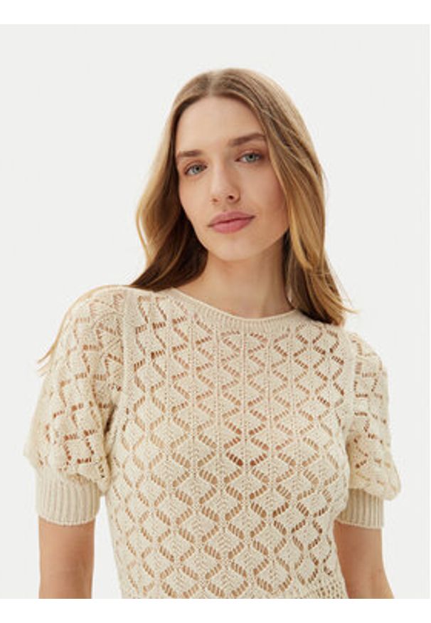 TwinSet - TWINSET Sukienka dzianinowa 251TT3172 Beżowy Regular Fit. Kolor: beżowy. Materiał: bawełna