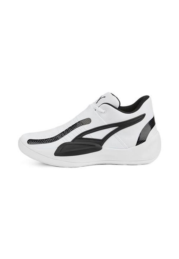 Buty koszykarskie męskie Puma Rise Nitro. Zapięcie: sznurówki. Kolor: biały. Materiał: materiał, tkanina, syntetyk. Szerokość cholewki: normalna