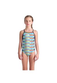 Dziewczęcy jednoczęściowy kostium kąpielowy Arena Racing. Kolor: wielokolorowy, czarny #1