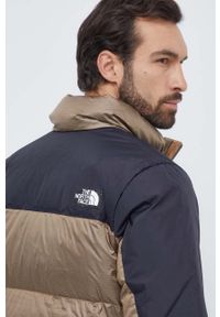 The North Face kurtka puchowa męska kolor brązowy zimowa. Kolor: brązowy. Materiał: puch. Sezon: zima #4