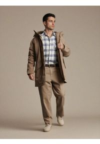 Sinsay - Spodnie wide leg - brązowy. Kolor: brązowy #1