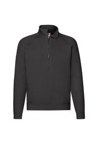 FRUIT OF THE LOOM - Bluza Męska Premium Z Zamkiem Błyskawicznym. Kolor: czarny
