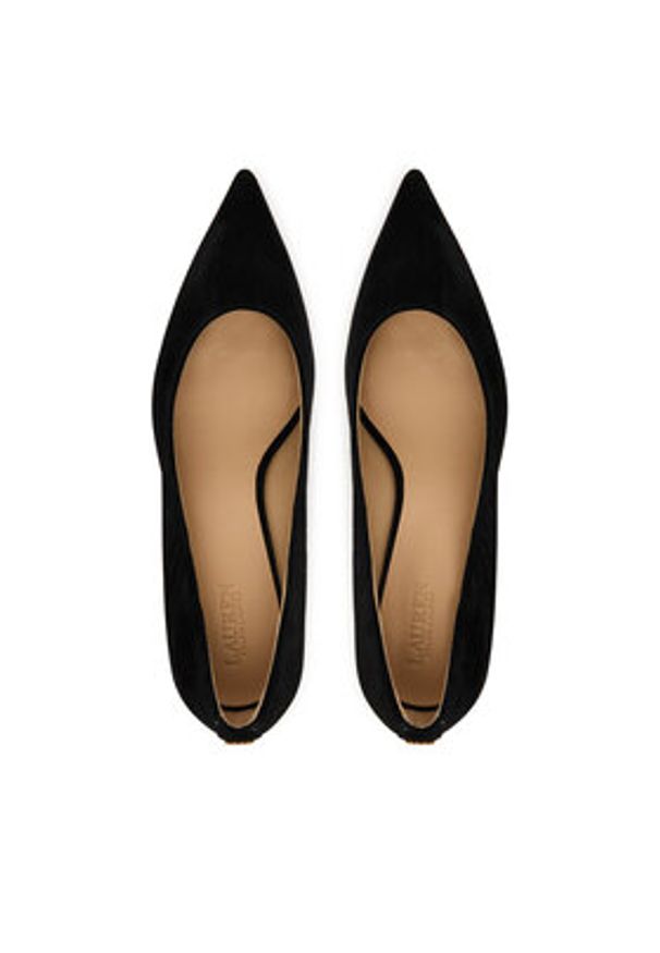 Lauren Ralph Lauren - LAUREN RALPH LAUREN Czółenka Kingad 802967743001 Czarny. Kolor: czarny. Materiał: zamsz, skóra