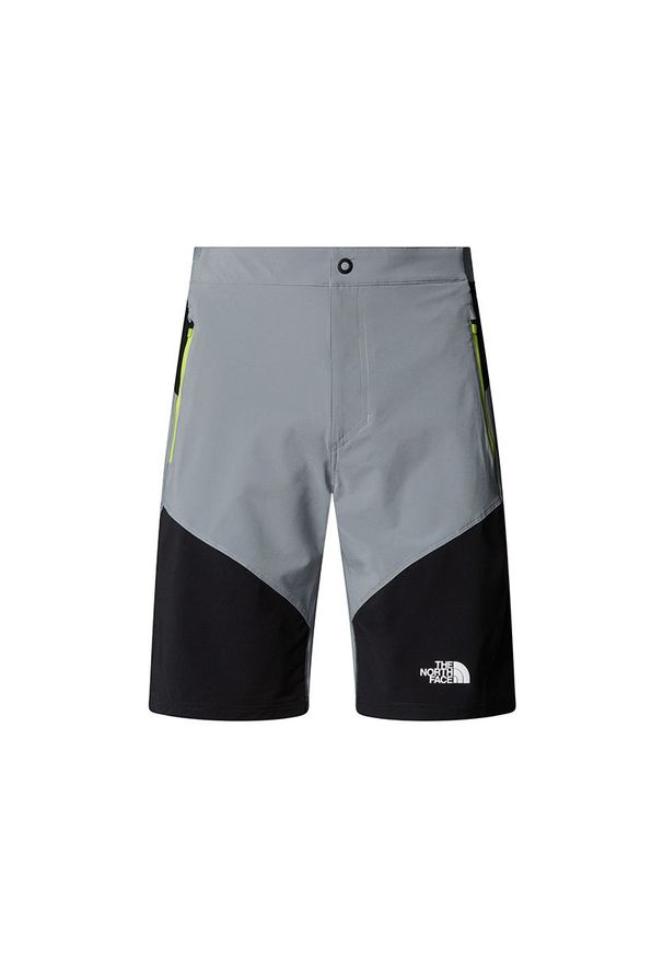 Spodenki męskie The North Face Felik 0A825XBO71 - szaro-czarne. Kolor: szary, wielokolorowy, czarny. Materiał: materiał, elastan, poliester. Sport: turystyka piesza