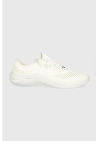 Crocs sneakersy kolor biały. Nosek buta: okrągły. Zapięcie: sznurówki. Kolor: biały. Materiał: guma