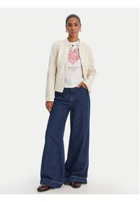 Desigual Kurtka przejściowa 26SWEW10 Biały Regular Fit. Kolor: biały. Materiał: wiskoza #6