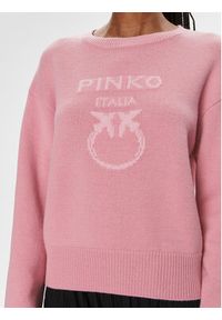 Pinko Sweter Burgos 100414 Y7Z4 Różowy Regular Fit. Kolor: różowy. Materiał: wełna