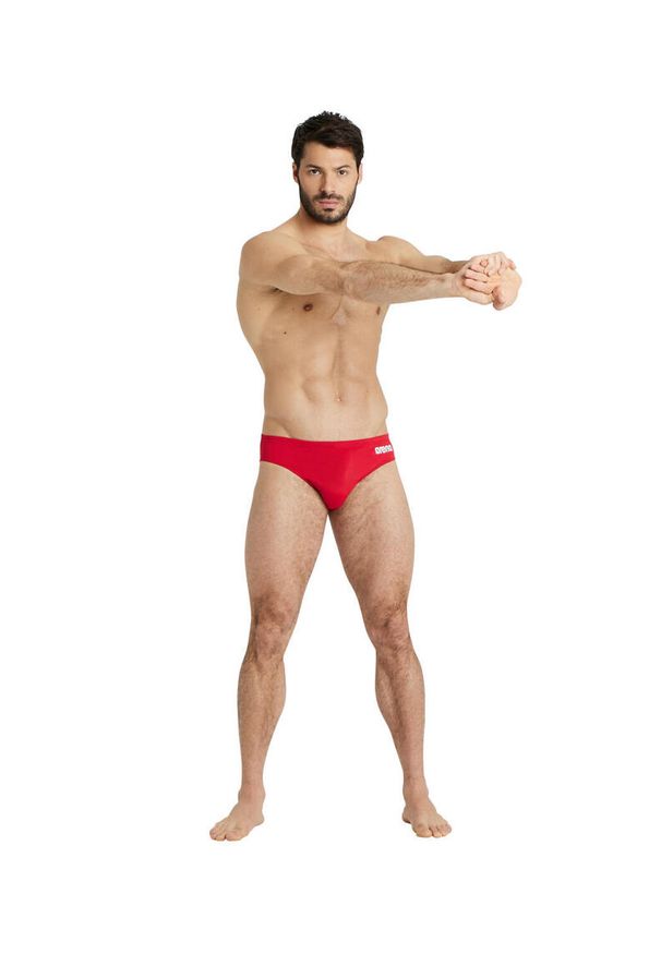 Kąpielówki Arena Team Swim Briefs Solid. Kolor: czerwony