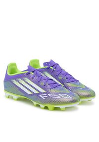 Adidas - adidas Buty do piłki nożnej F50 Club Firm/Multi-Ground Boots JI0043 Fioletowy. Kolor: fioletowy. Materiał: skóra #3