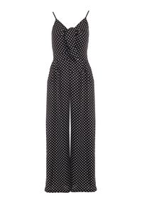 Born2be - Czarny Kombinezon Delessa. Kolor: czarny. Długość rękawa: na ramiączkach. Długość: długie. Wzór: aplikacja, kropki. Styl: wizytowy, elegancki #2