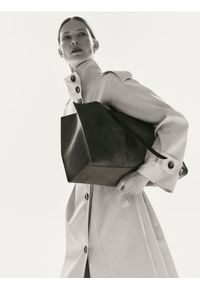 Reserved - Torebka shopper z imitacji zamszu - brązowy. Kolor: brązowy. Materiał: zamszowe #1