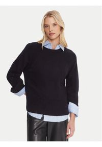 Marella Sweter Alaska 2525366102 Granatowy Regular Fit. Kolor: niebieski. Materiał: wełna