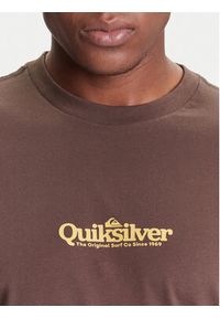 Quiksilver T-Shirt EQYZT08174 Brązowy Regular Fit. Kolor: brązowy. Materiał: bawełna #3