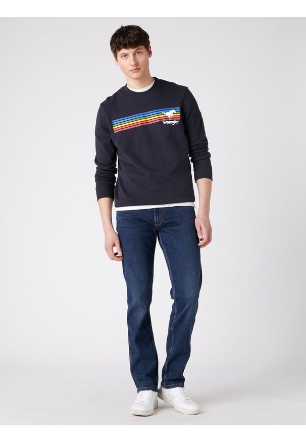 Wrangler - MĘSKA BLUZA WRANGLER EXPLORER SWEAT DARK NAVY W6D0HYXAE 112130714