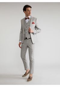 Pako Lorente - Szare spodnie garniturowe w subtelną kratę P22SF-6G-023-S-S. Kolor: szary. Materiał: poliester, elastan, wiskoza #6
