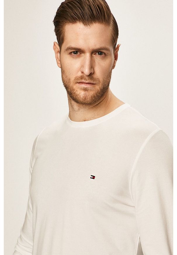 TOMMY HILFIGER - Tommy Hilfiger - Longsleeve. Okazja: na co dzień. Kolor: biały. Materiał: dzianina. Długość rękawa: długi rękaw. Styl: casual