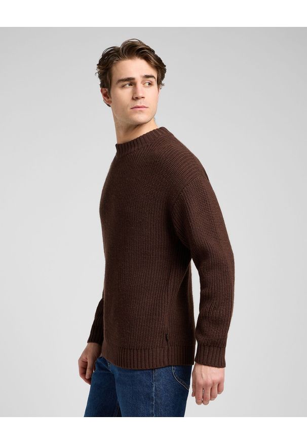 Lee - MESKI SWETER LEE CHUNKY CREW NECK ARABICA 112370541