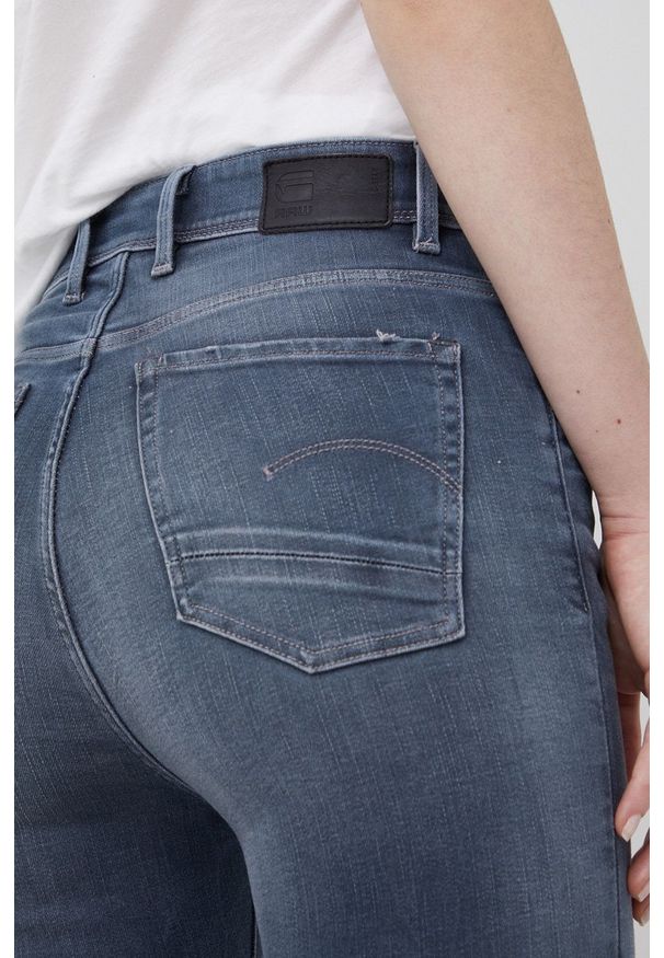 G-Star RAW - G-Star Raw jeansy Kafey damskie high waist. Stan: podwyższony. Kolor: niebieski