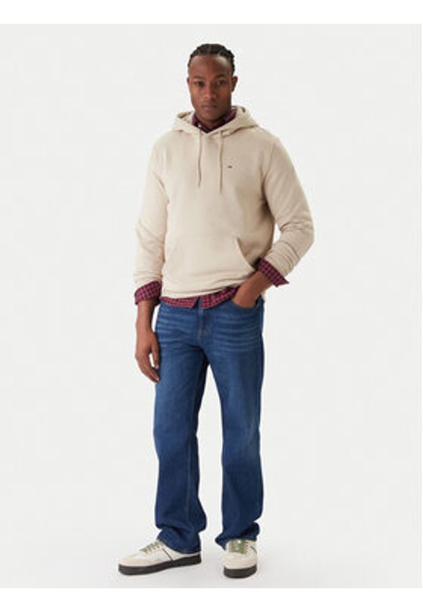 Tommy Jeans Bluza DM0DM20742 Beżowy Regular Fit. Kolor: beżowy. Materiał: bawełna