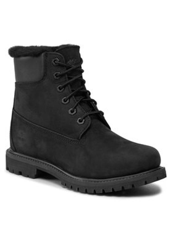 Timberland Trapery 6In Premium Shearling TB0A1U7S0011 Czarny. Kolor: czarny. Materiał: skóra, nubuk